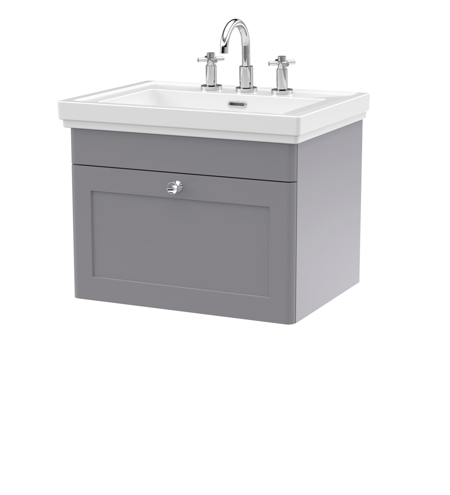 Classique 600mm Wall Hung 1 Drawer Vanity Unit by Nuie