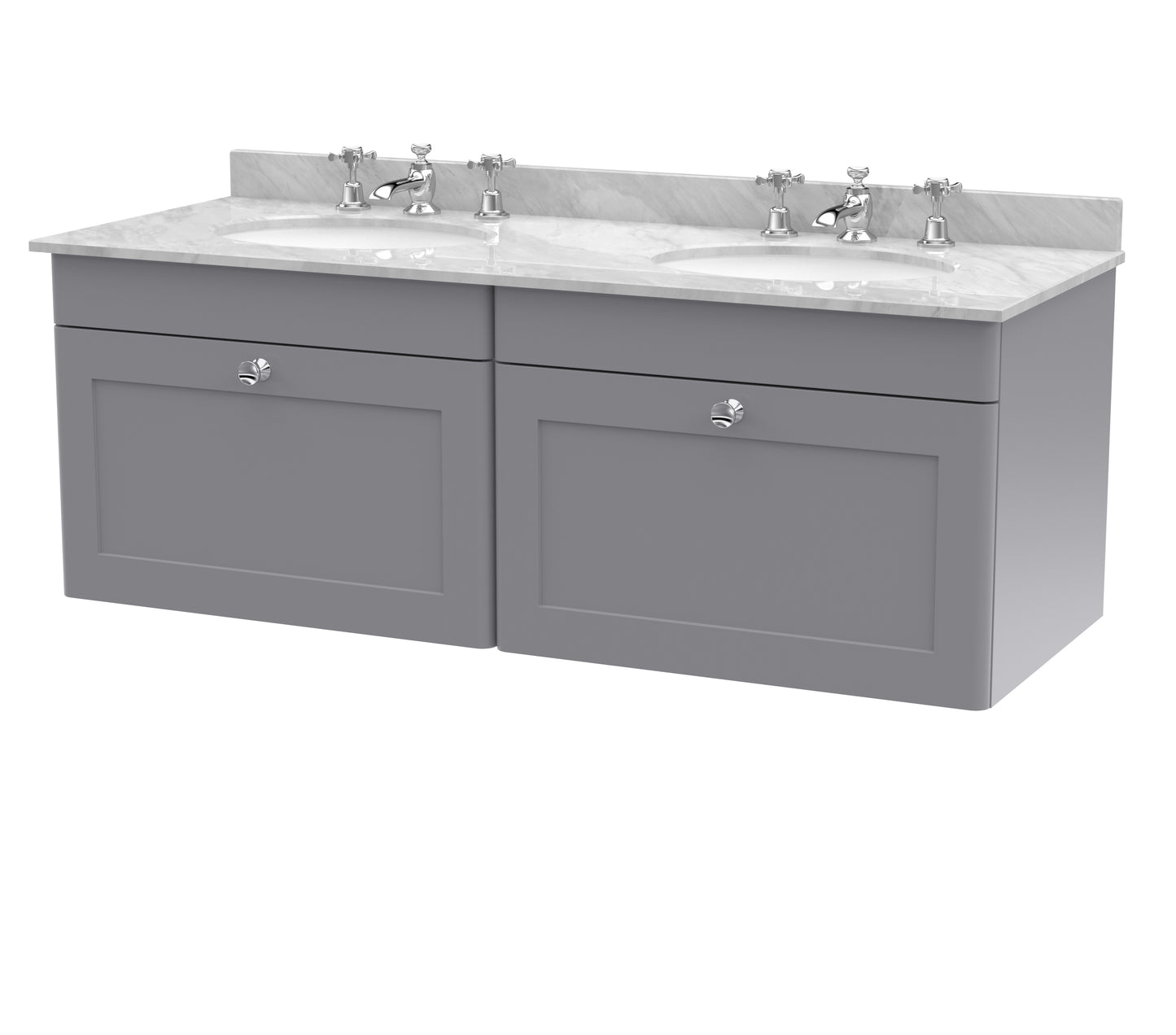 Classique 1200mm Wall Hung 2 Drawer Vanity Unit by Nuie