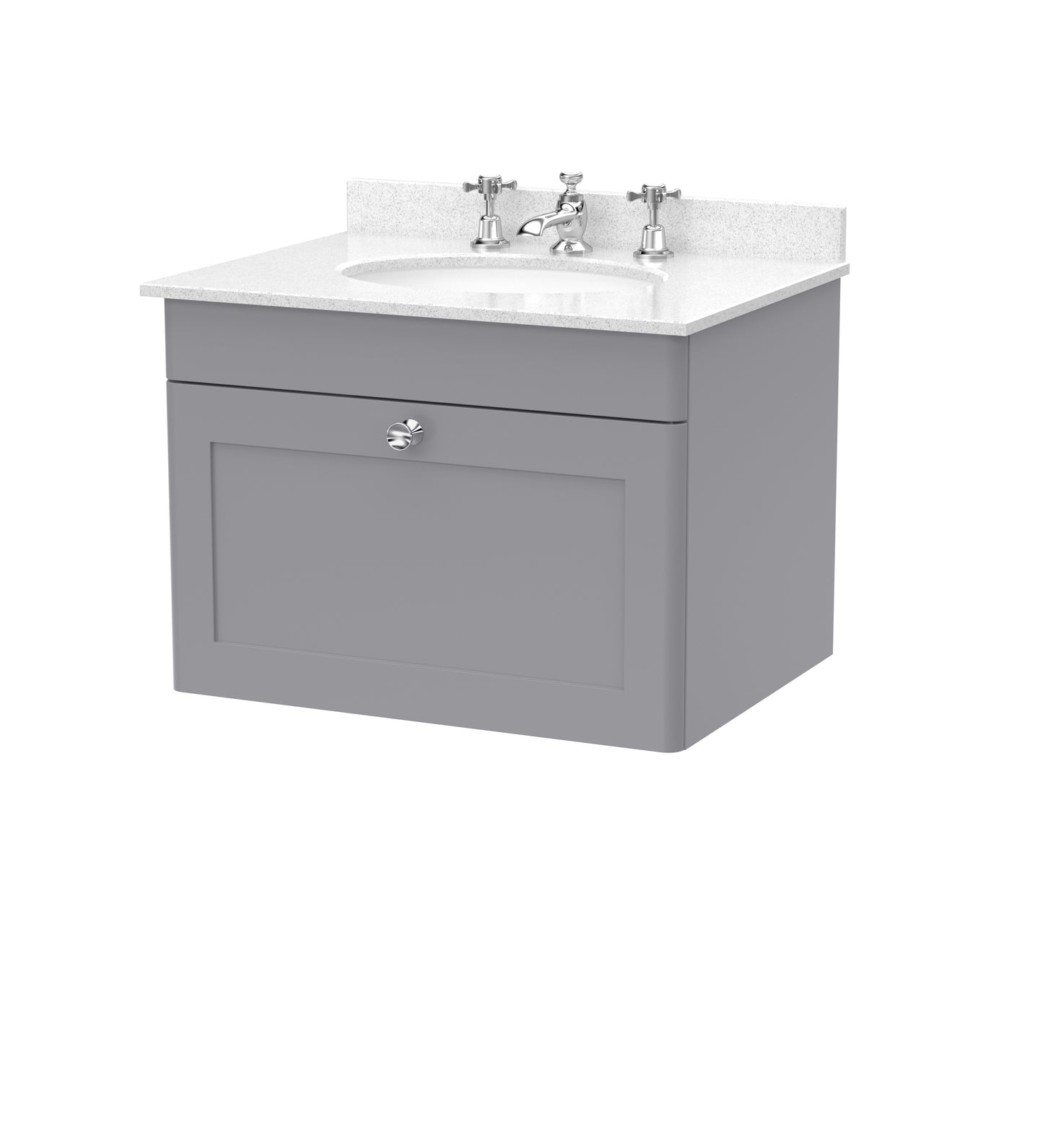 Classique 600mm Wall Hung 1 Drawer Vanity Unit by Nuie