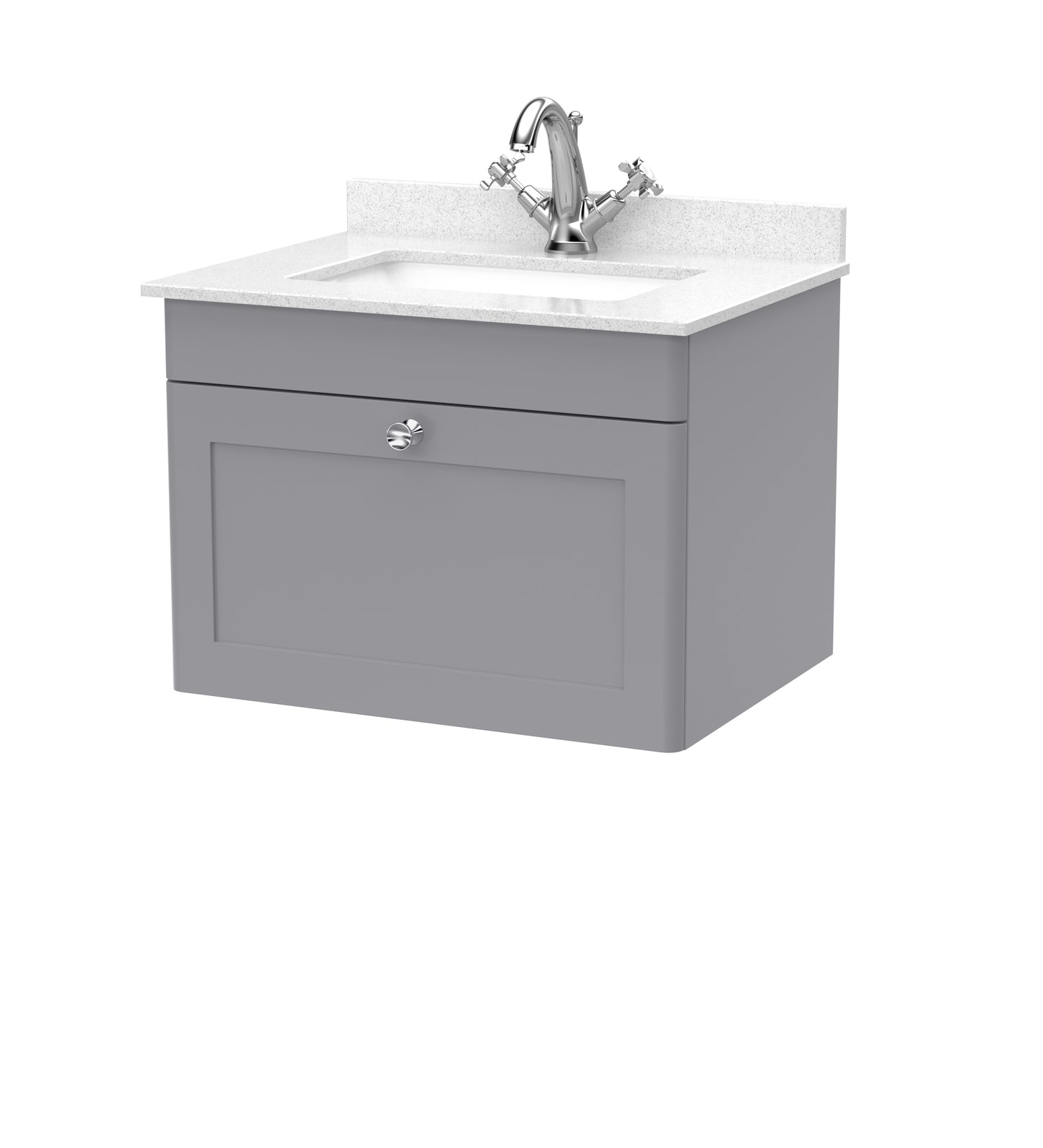 Classique 600mm Wall Hung 1 Drawer Vanity Unit by Nuie
