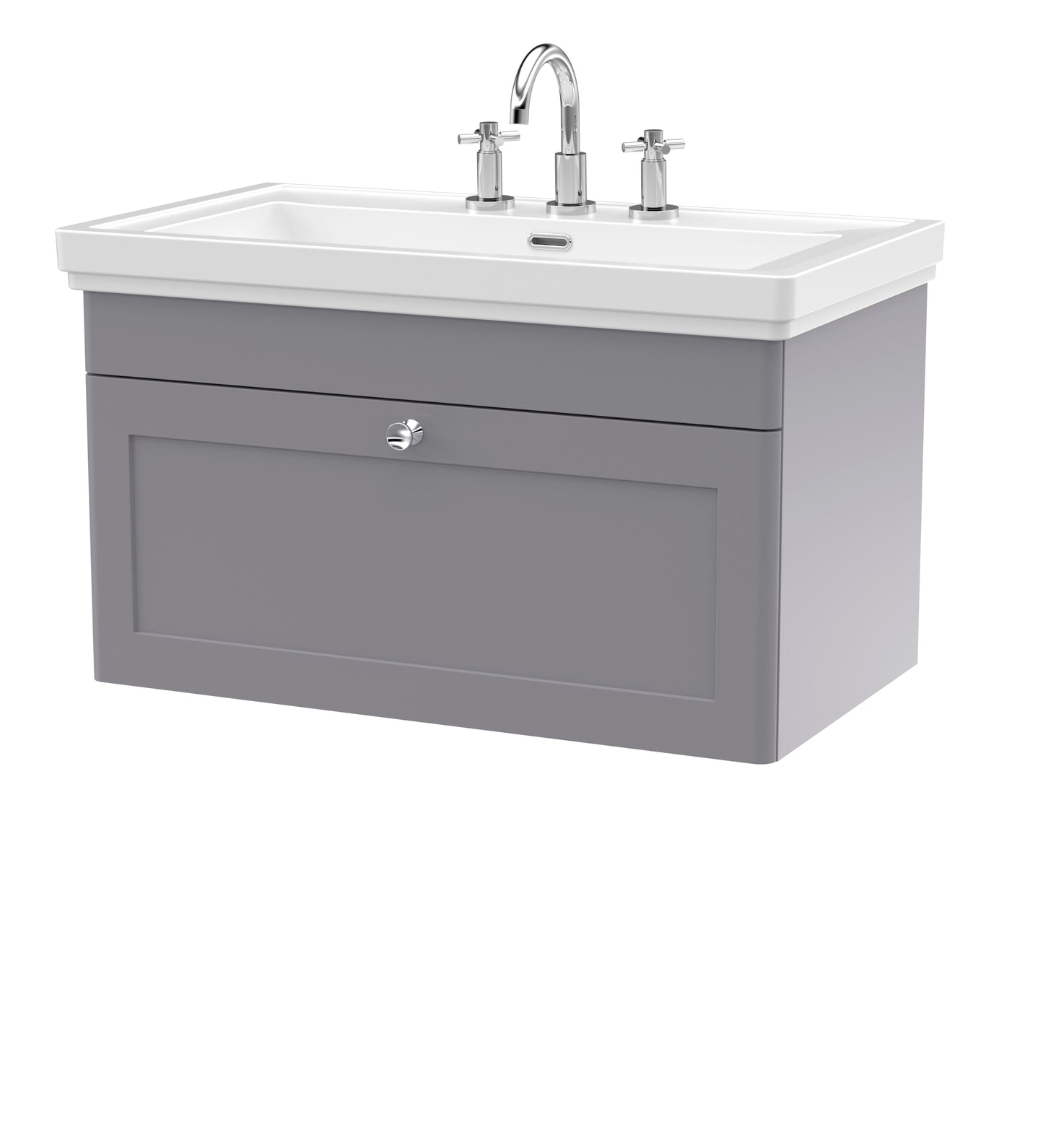 Classique 800mm Wall Hung 1 Drawer Vanity Unit by Nuie