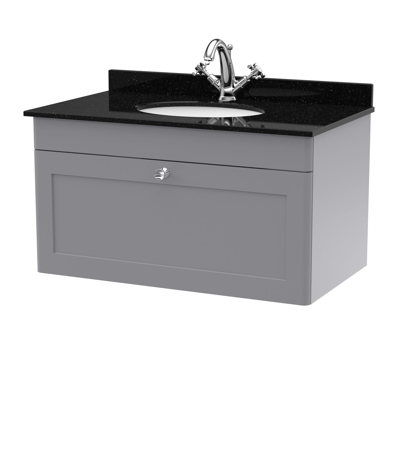 Classique 820mm Wall Hung Vanity Unit with Marble Top by Nuie
