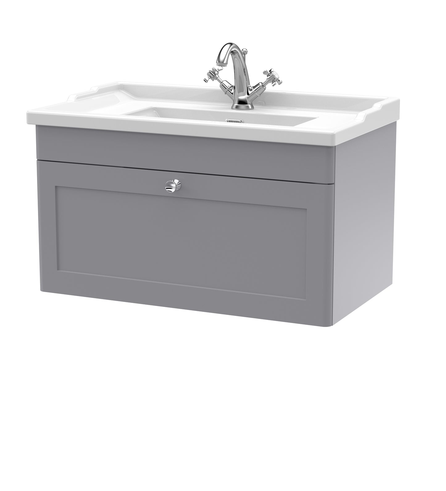 Classique 800mm Wall Hung Single Drawer Vanity Unit by Nuie