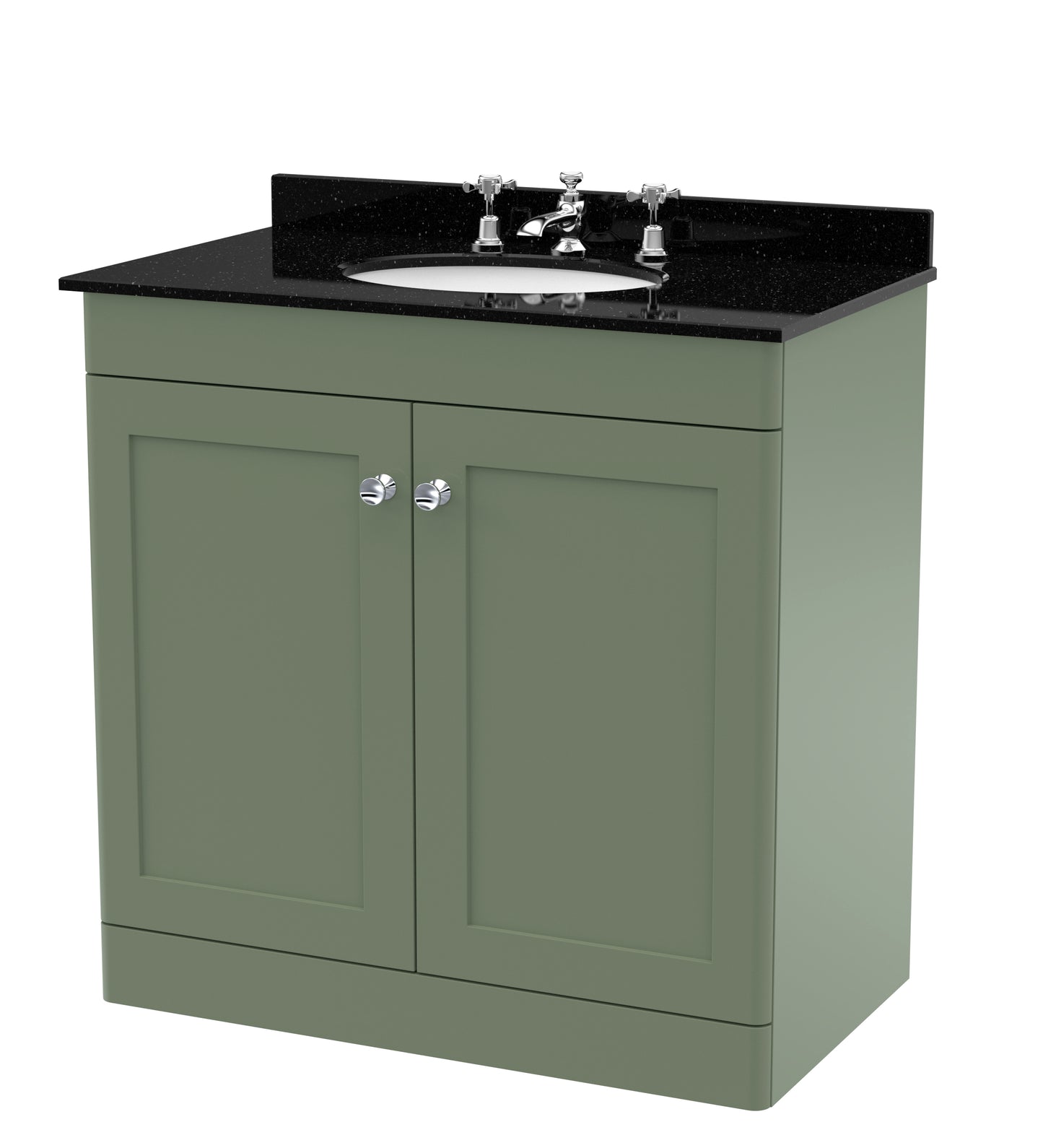 Classique 800mm Floor Standing Vanity Unit with Marble Top by Nuie