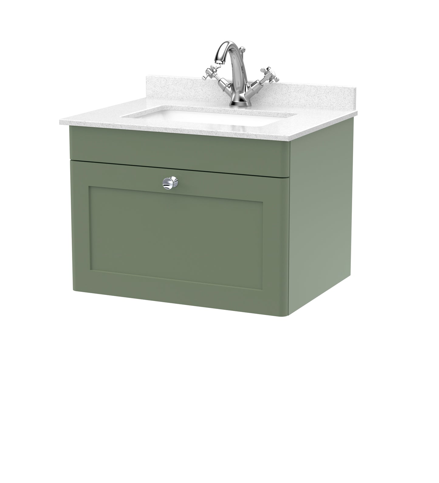 Classique 600mm Wall Hung 1 Drawer Vanity Unit by Nuie