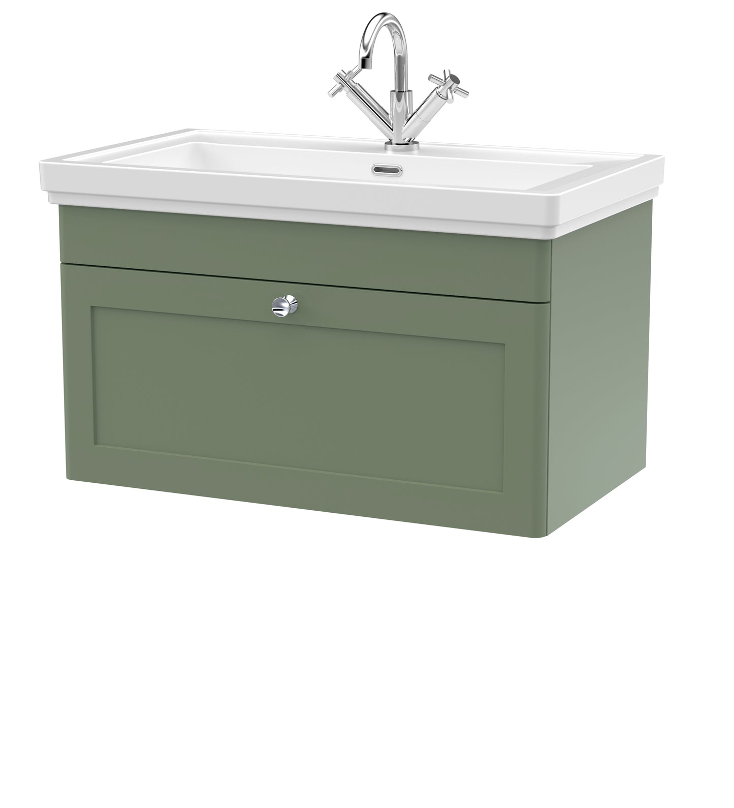 Classique 800mm Wall Hung 1 Drawer Vanity Unit by Nuie