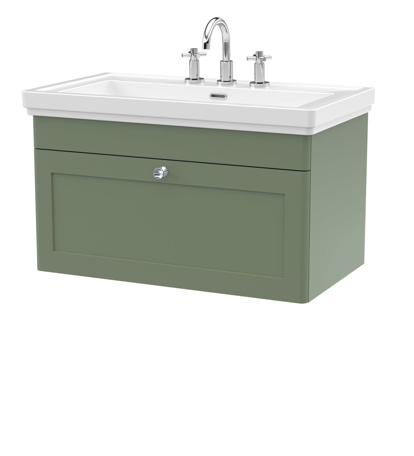 Classique 800mm Wall Hung 1 Drawer Vanity Unit by Nuie