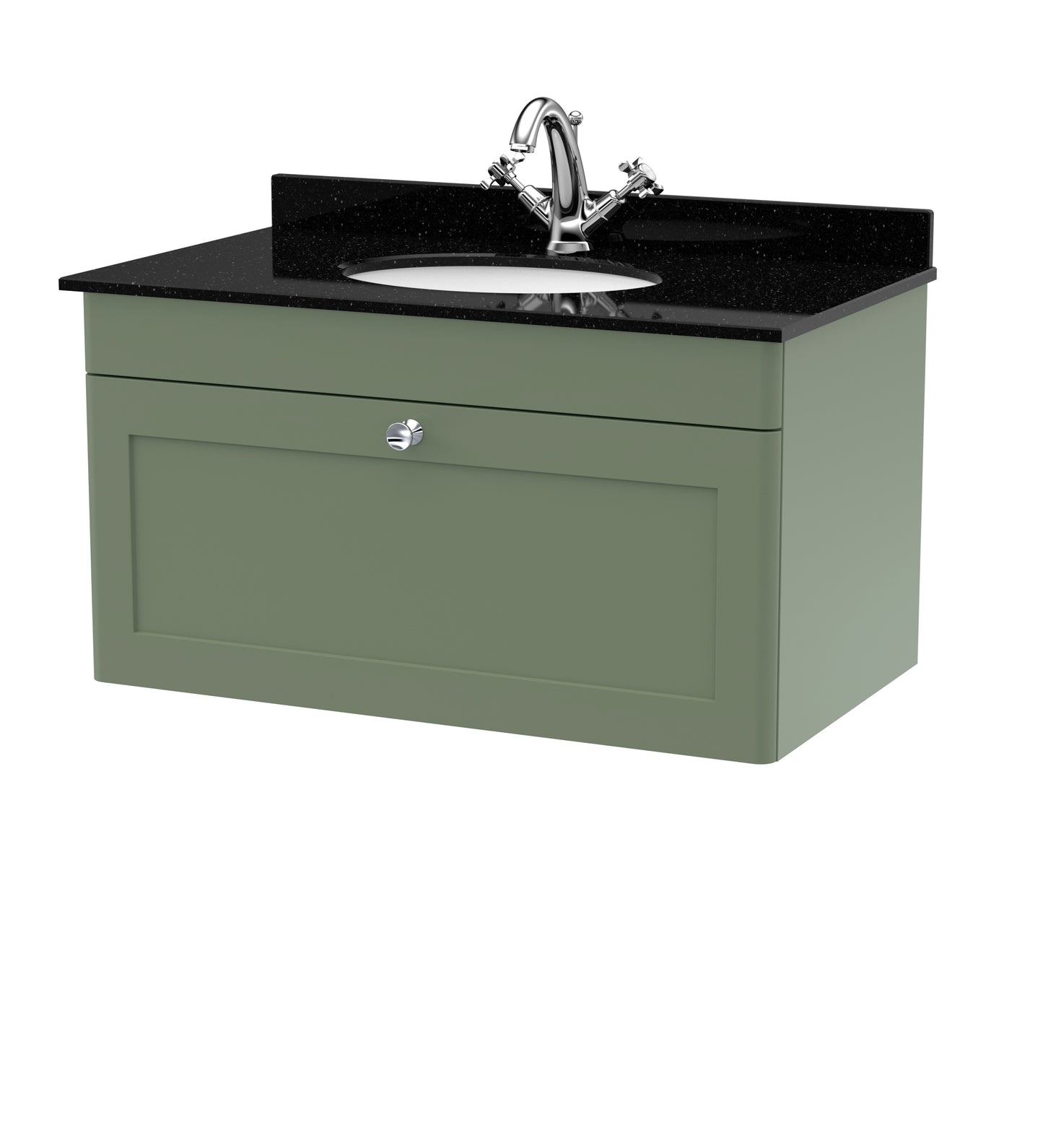 Classique 820mm Wall Hung Vanity Unit with Marble Top by Nuie