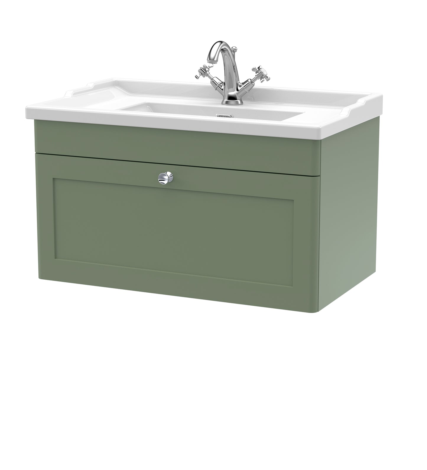 Classique 800mm Wall Hung Single Drawer Vanity Unit by Nuie