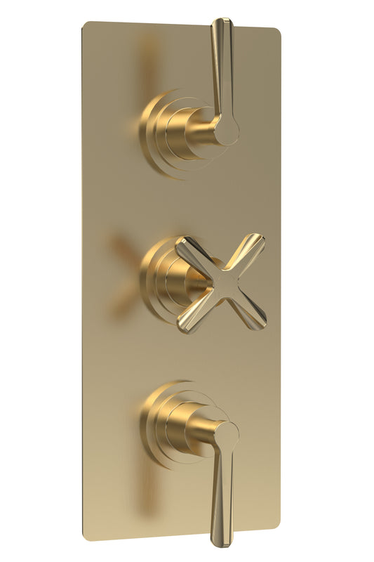 Aztec Triple Thermostatic Concealed Shower Valve with Diverter - 3 Outlet