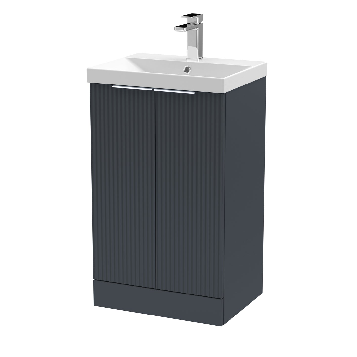 Hudson Reed Fluted 500mm Floor Standing Vanity Unit Including Basin