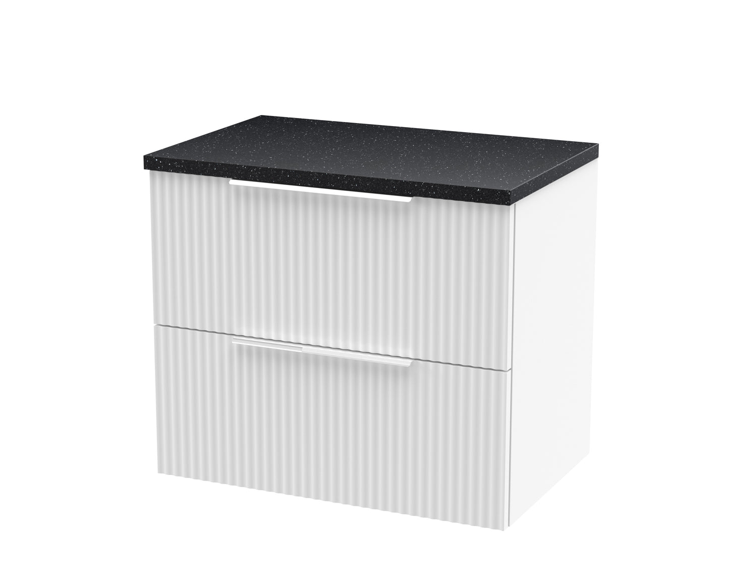 Hudson Reed Fluted 600mm Wall Hung 2-Drawer Vanity Unit With Laminate Top