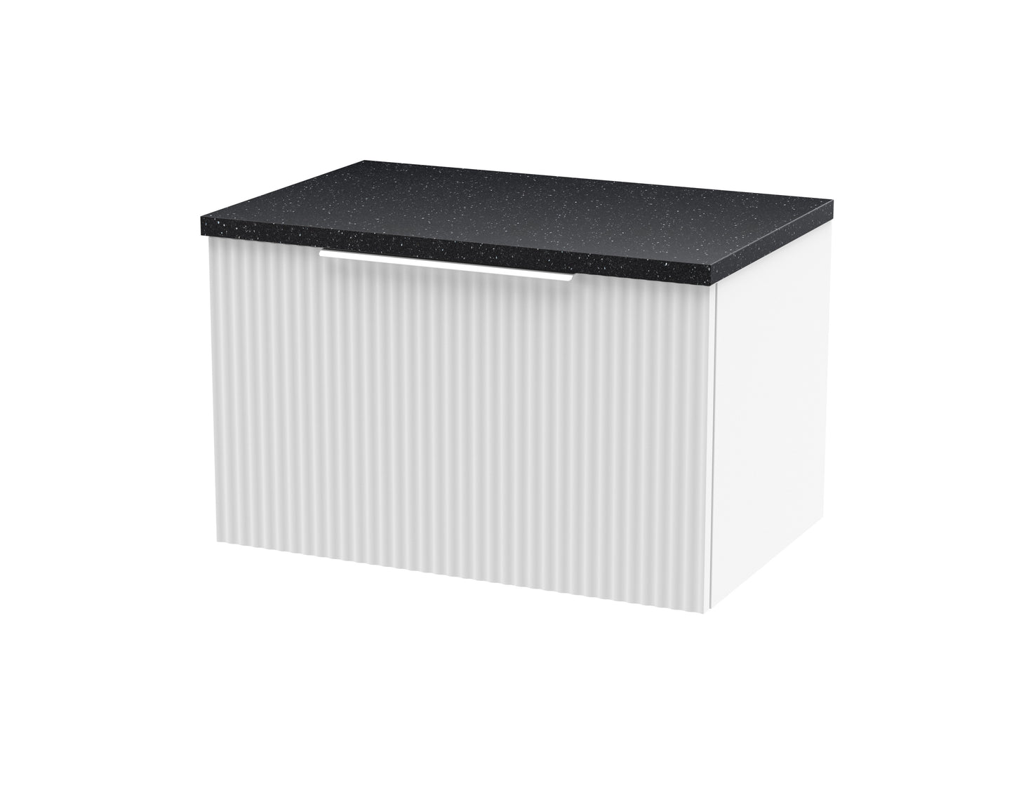 Hudson Reed Fluted 600mm Wall Hung Single Drawer Vanity With Laminate Top