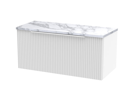 Hudson Reed Fluted 800mm Wall Hung Vanity Unit With Laminate Worktop