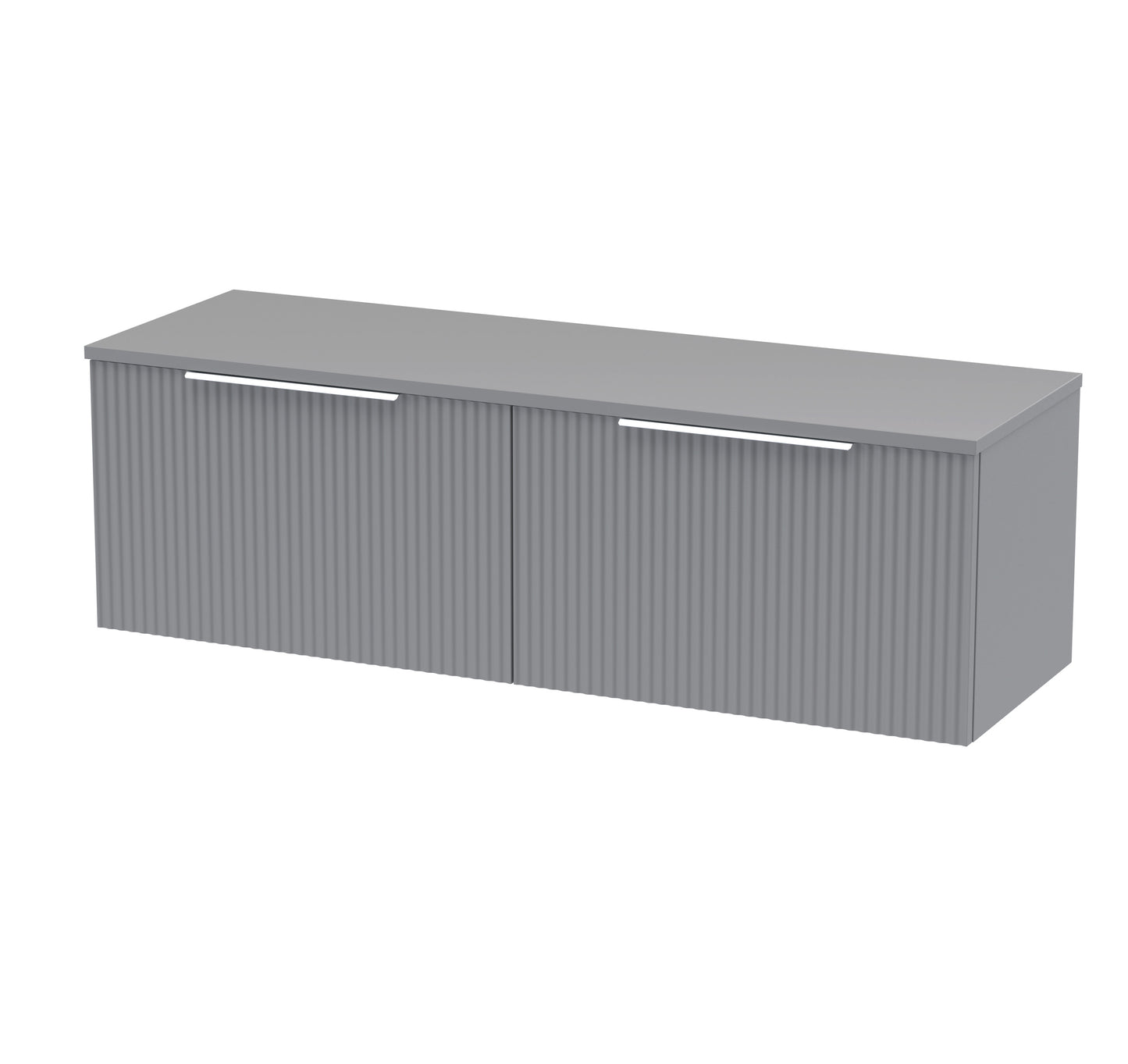 Hudson Reed Fluted 1200mm Wall Hung 2-Drawer Vanity Unit With Worktop