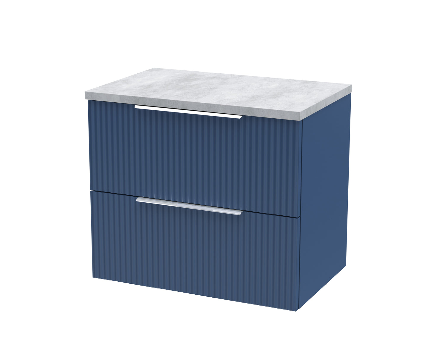 Hudson Reed Fluted 600mm Wall Hung 2-Drawer Vanity Unit With Laminate Top