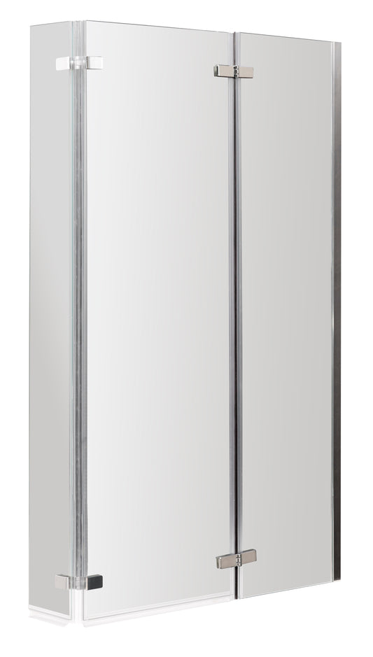 L-Shape Fixed Bath Screen Double Hinge