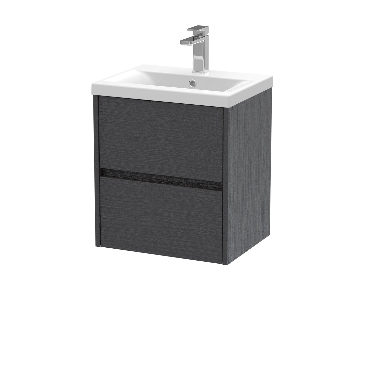 Havana 500mm Wall Hung 2 Drawer Vanity Unit with Mid-Edge Basin by Nuie