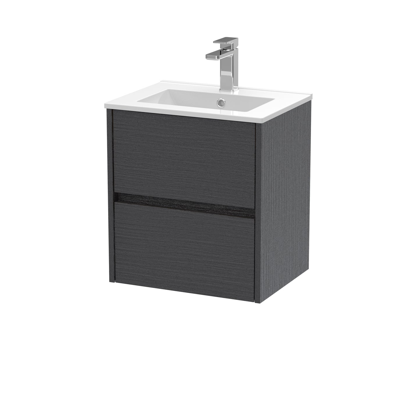 Havana 500mm Wall Hung 2 Drawer Vanity Unit with Minimalist Basin by Nuie