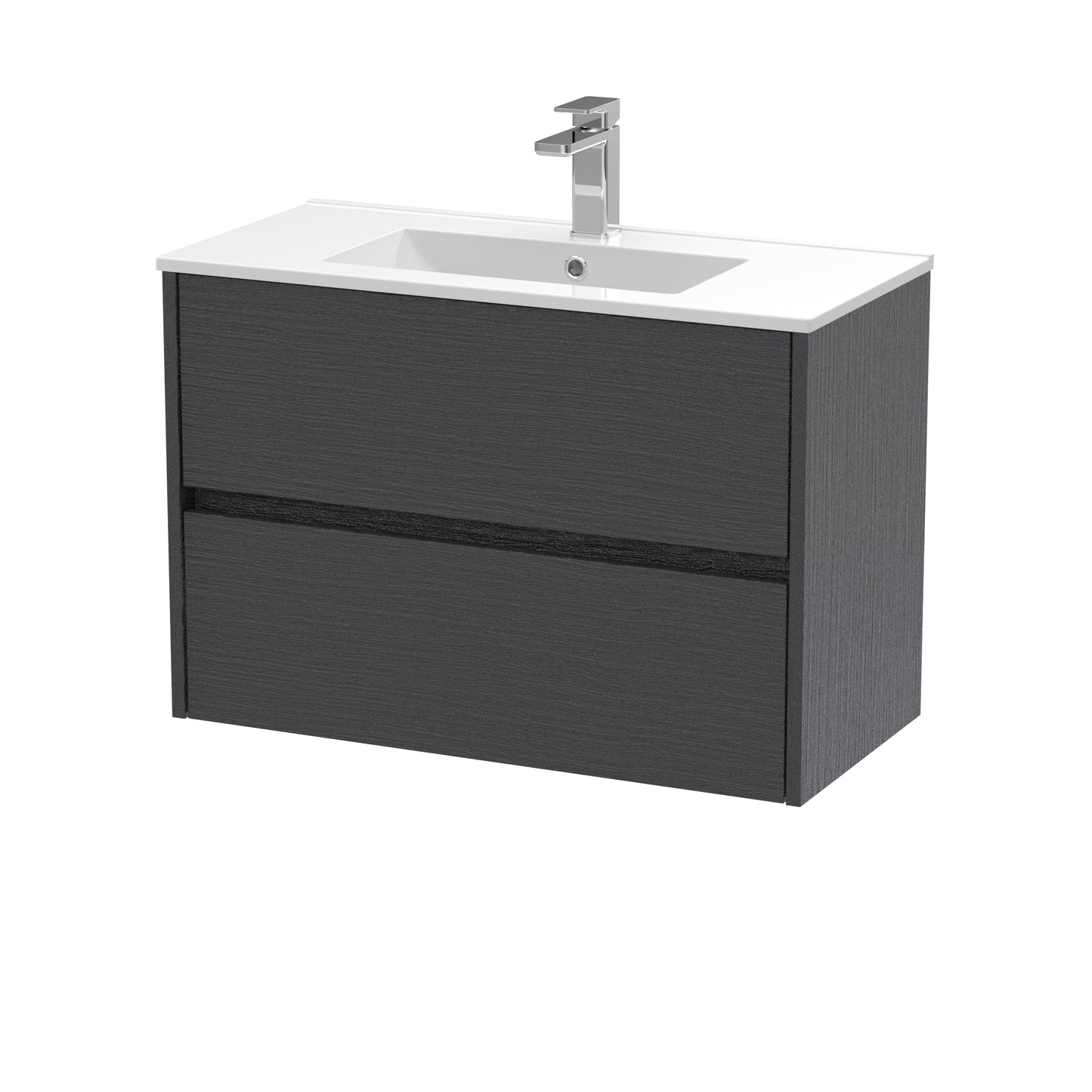 Havana 800mm Wall Hung 2 Drawer Vanity Unit with Minimalist Basin by Nuie