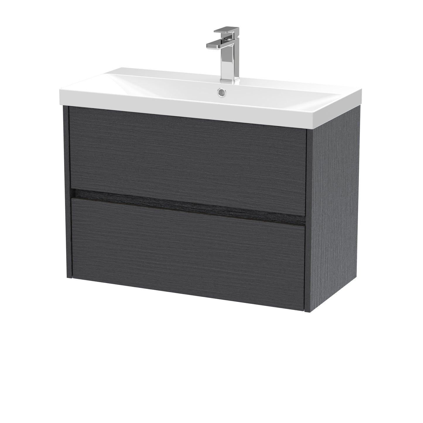 Havana 800mm Wall Hung 2 Drawer Vanity Unit with Thin-Edge Basin by Nuie