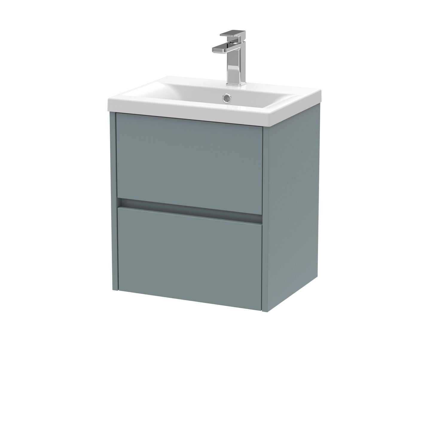 Havana 500mm Wall Hung 2 Drawer Vanity Unit with Mid-Edge Basin by Nuie