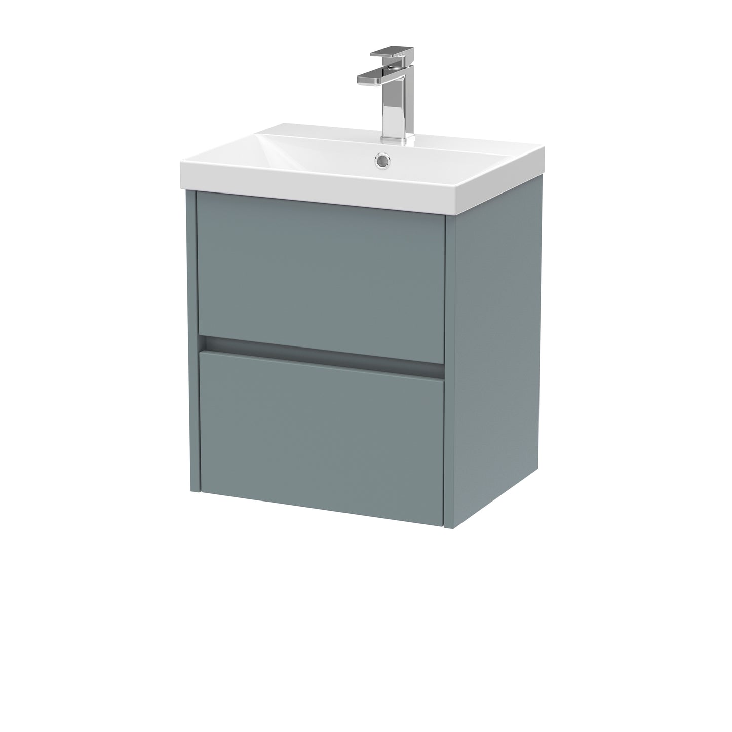Havana 500mm Wall Hung 2 Drawer Vanity Unit with Thin-Edge Basin by Nuie