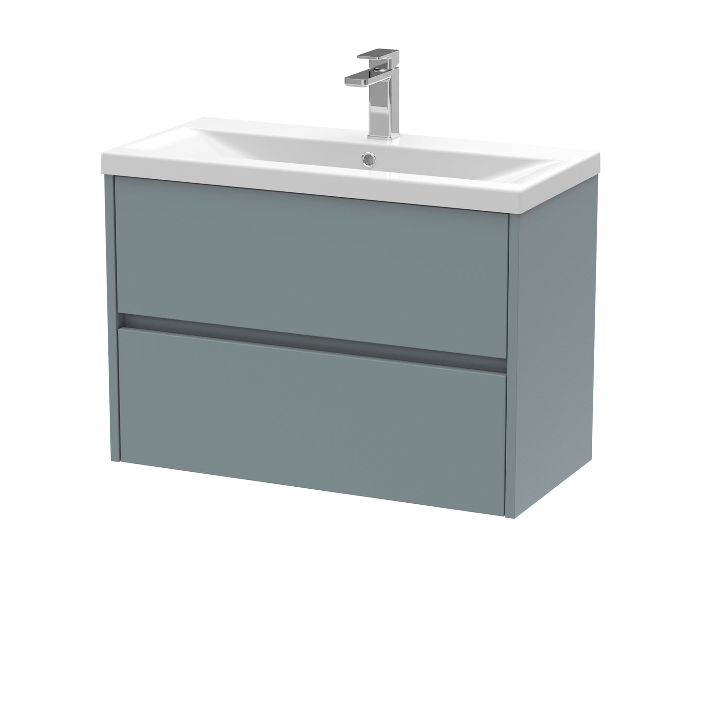 Havana 800mm Wall Hung 2 Drawer Vanity Unit with Mid-Edge Basin by Nuie