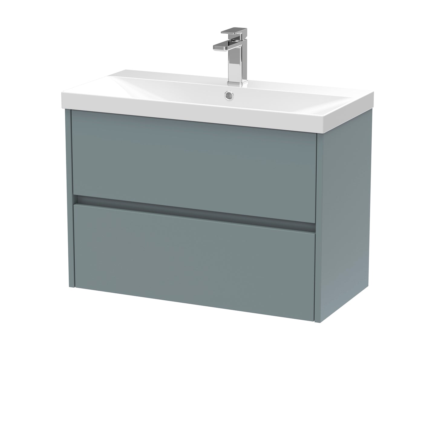 Havana 800mm Wall Hung 2 Drawer Vanity Unit with Thin-Edge Basin by Nuie