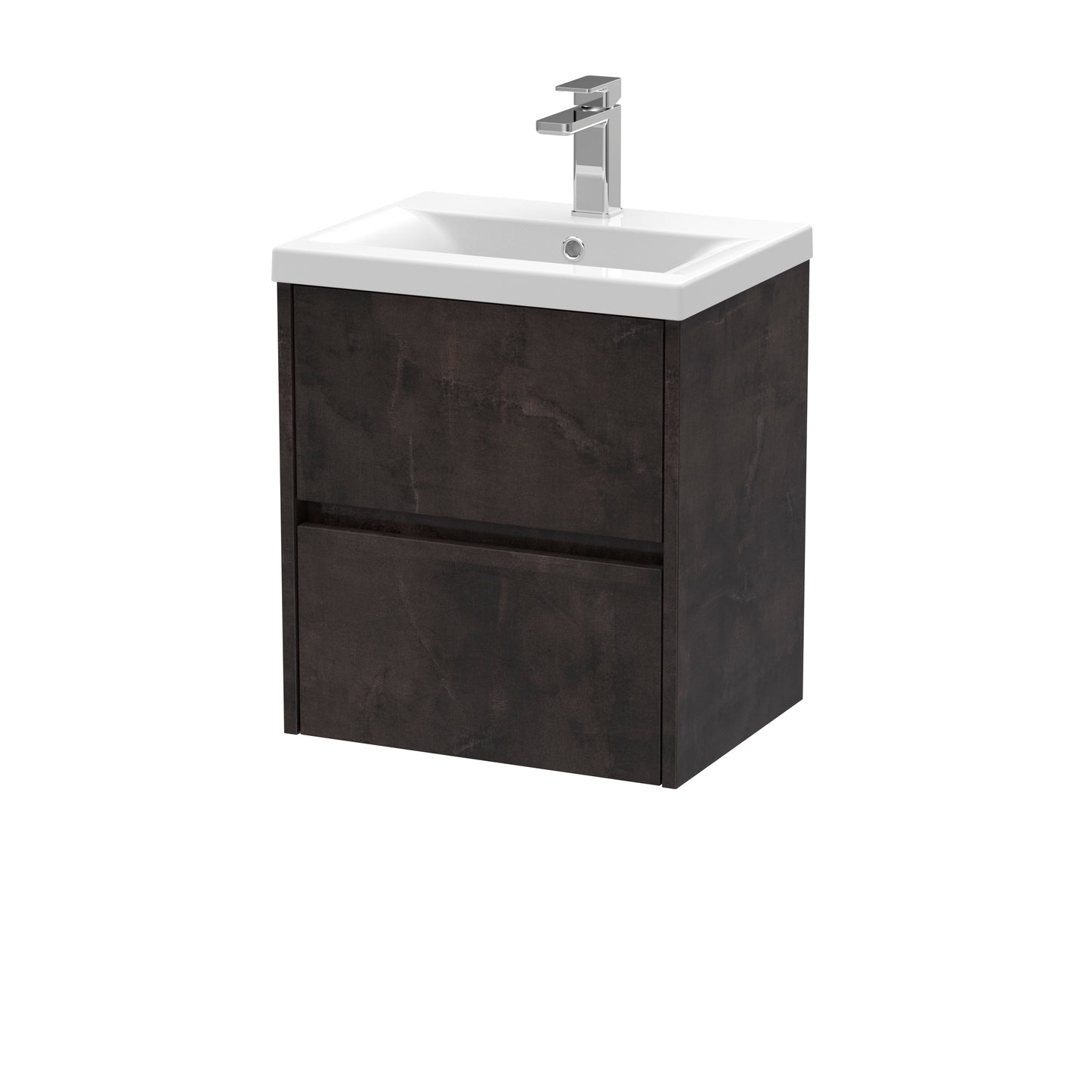 Havana 500mm Wall Hung 2 Drawer Vanity Unit with Mid-Edge Basin by Nuie