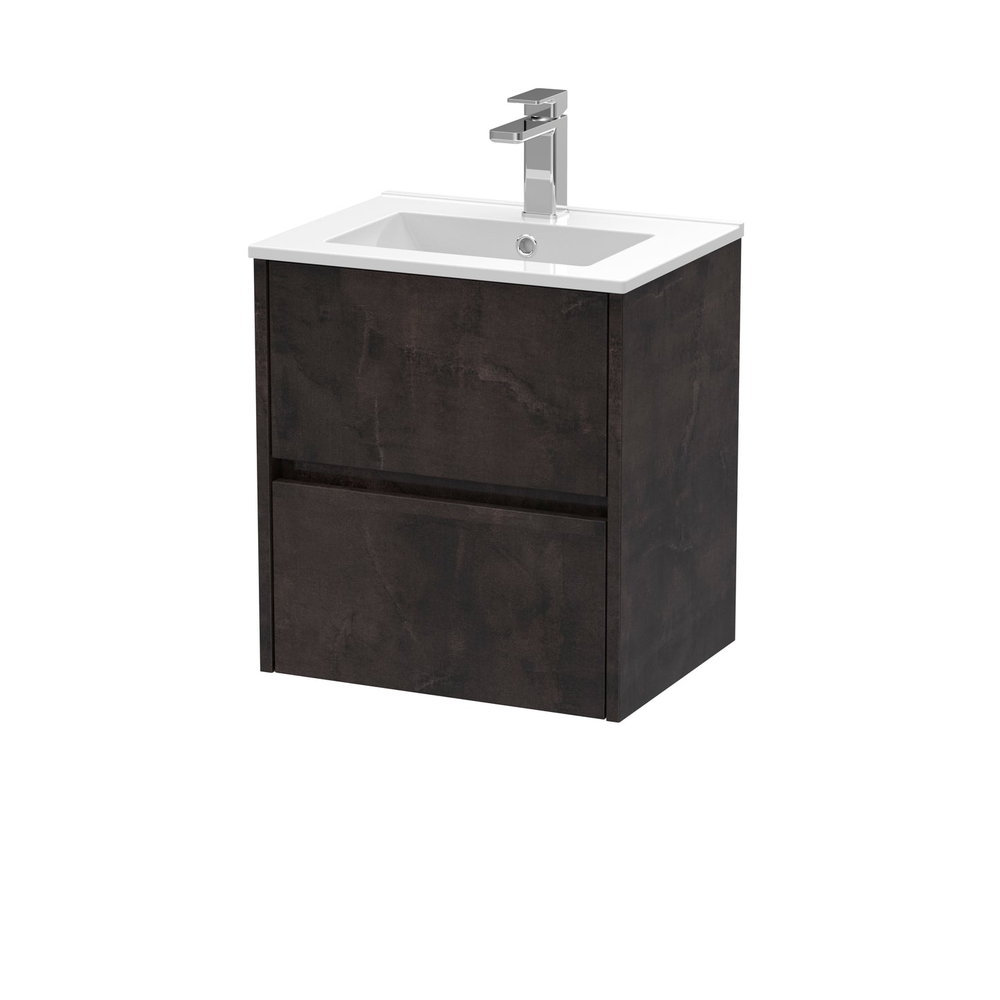 Havana 500mm Wall Hung 2 Drawer Vanity Unit with Minimalist Basin by Nuie