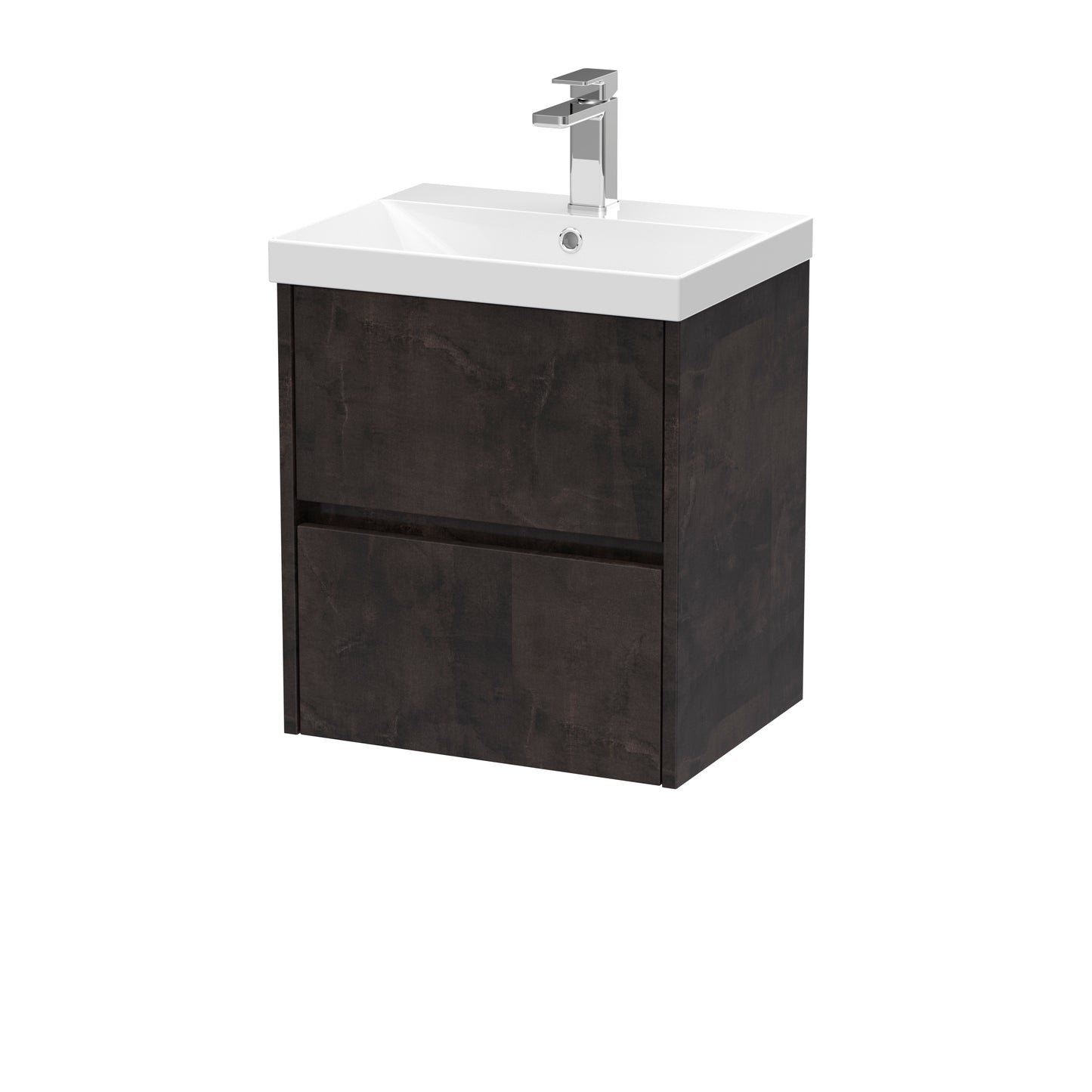 Havana 500mm Wall Hung 2 Drawer Vanity Unit with Thin-Edge Basin by Nuie