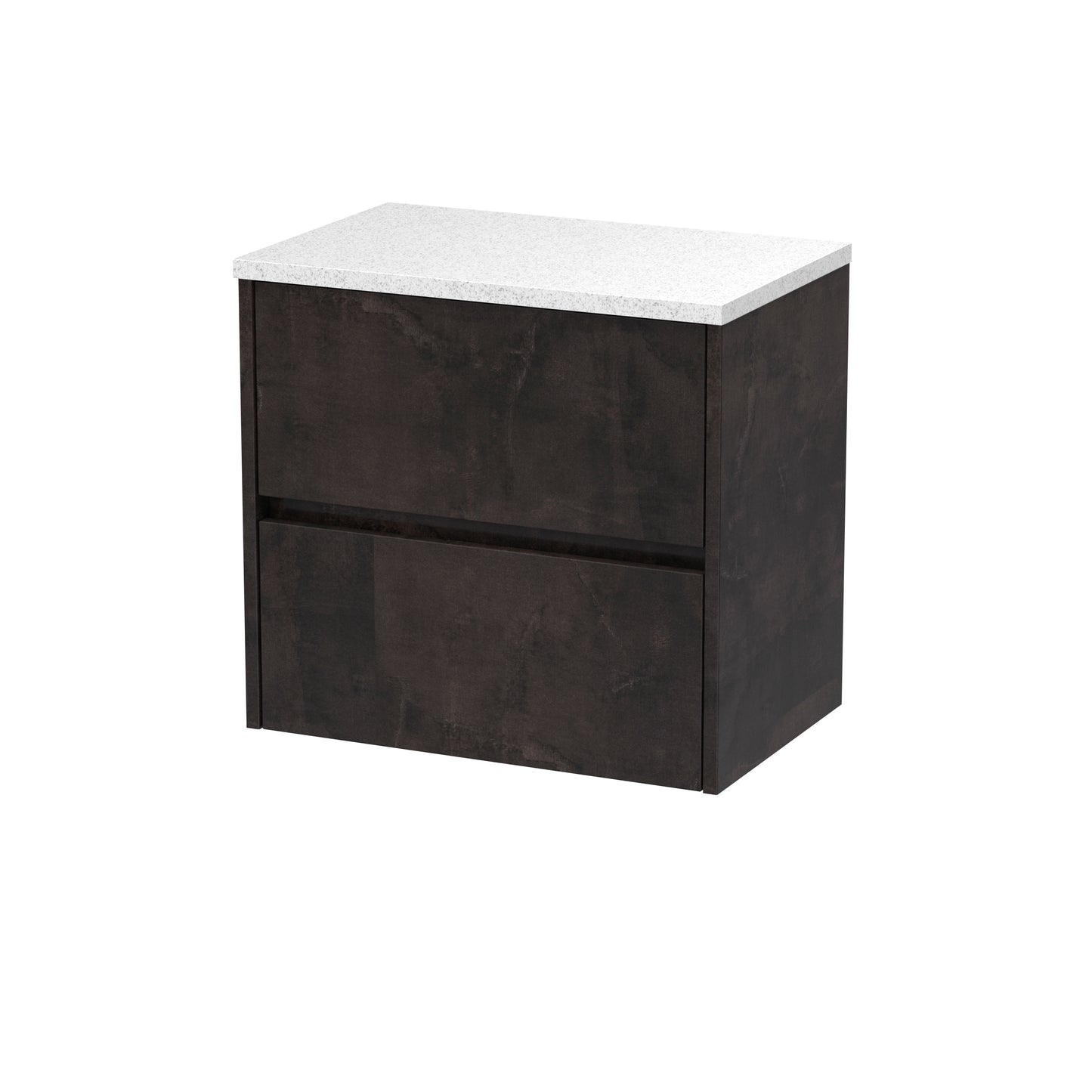 Nuie Havana 600mm Wall Hung 2 Drawer Unit & Laminate Worktop