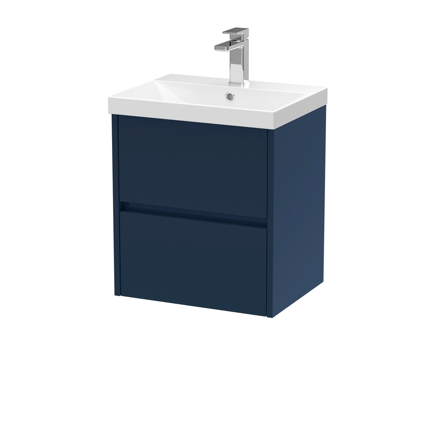 Havana Midnight Blue 500mm Wall Hung 2-Drawer Unit & Basin by Nuie