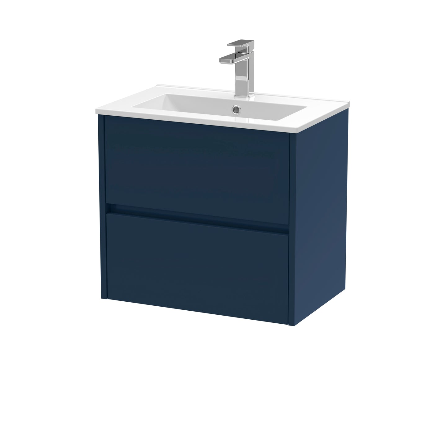 Havana 600mm Wall Hung 2 Drawer Vanity Unit with Minimalist Basin by Nuie