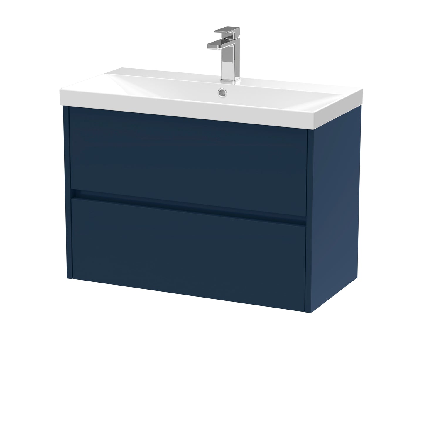 Havana 800mm Wall Hung 2 Drawer Vanity Unit with Thin-Edge Basin by Nuie