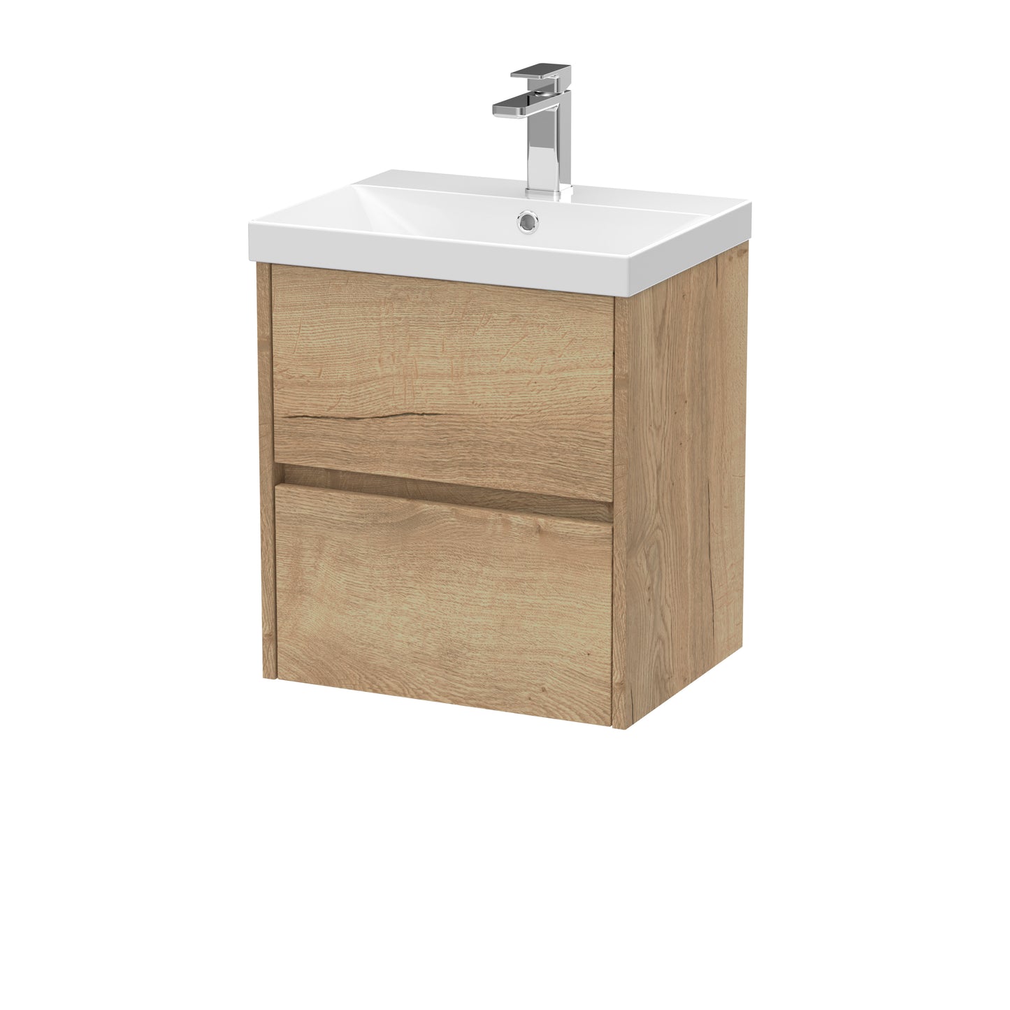 Havana 500mm Wall Hung 2 Drawer Vanity Unit with Thin-Edge Basin by Nuie