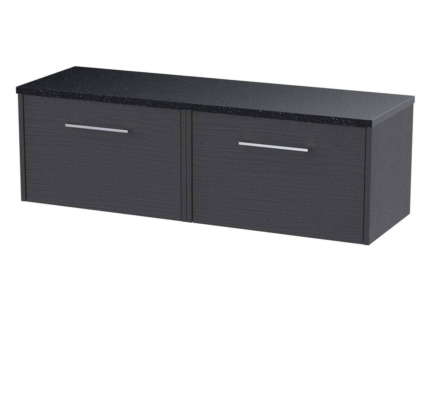 Hudson Reed Juno 1200mm Wall Hung 2-Drawer Vanity Unit With Laminate Worktop & Handles