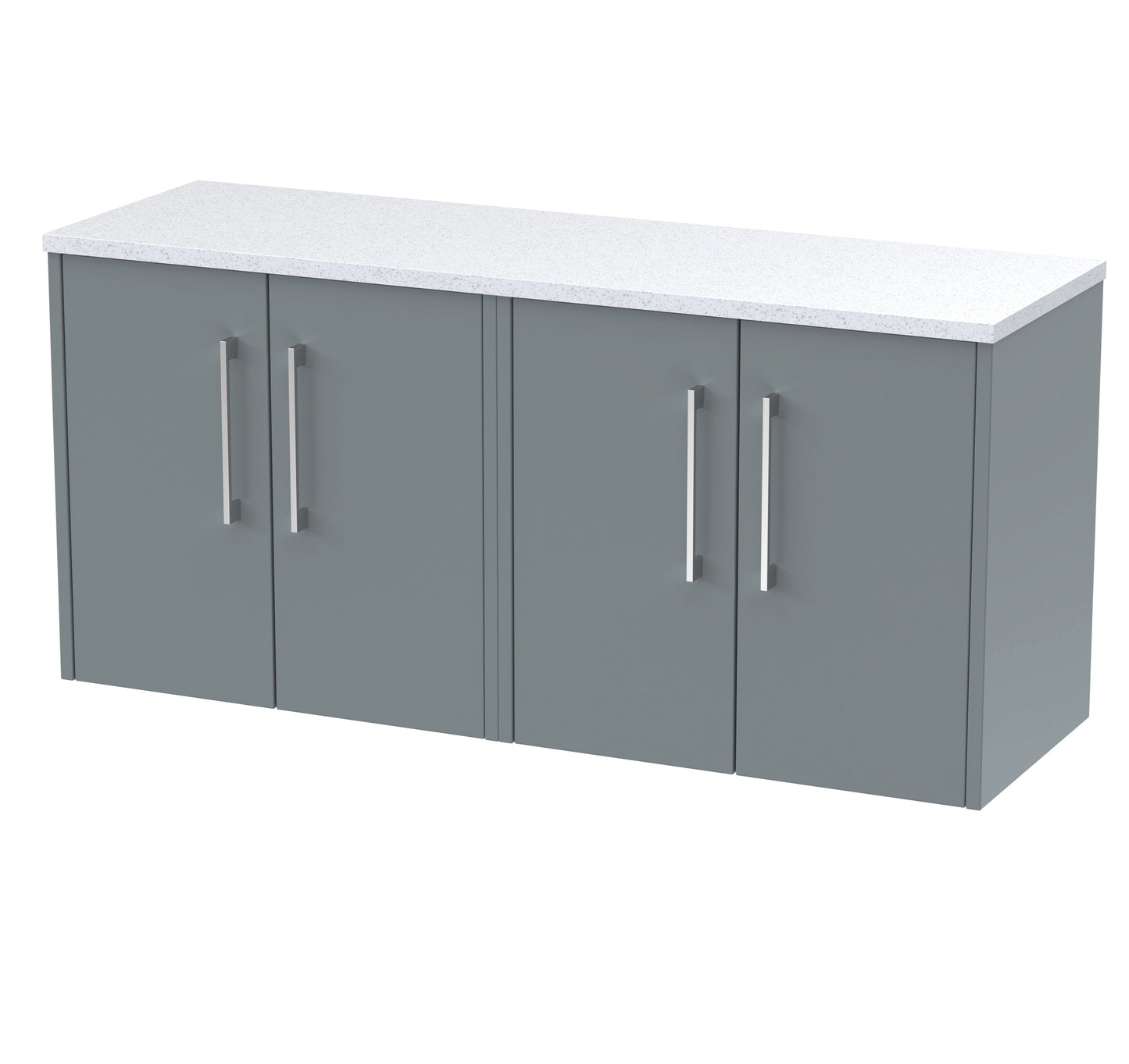 Hudson Reed Juno 1200mm Wall Hung 2-Door Vanity Unit With Laminate Worktop With Handle