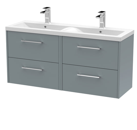Hudson Reed Juno 1200mm Wall Hung 4-Door Double Basin Vanity Unit
