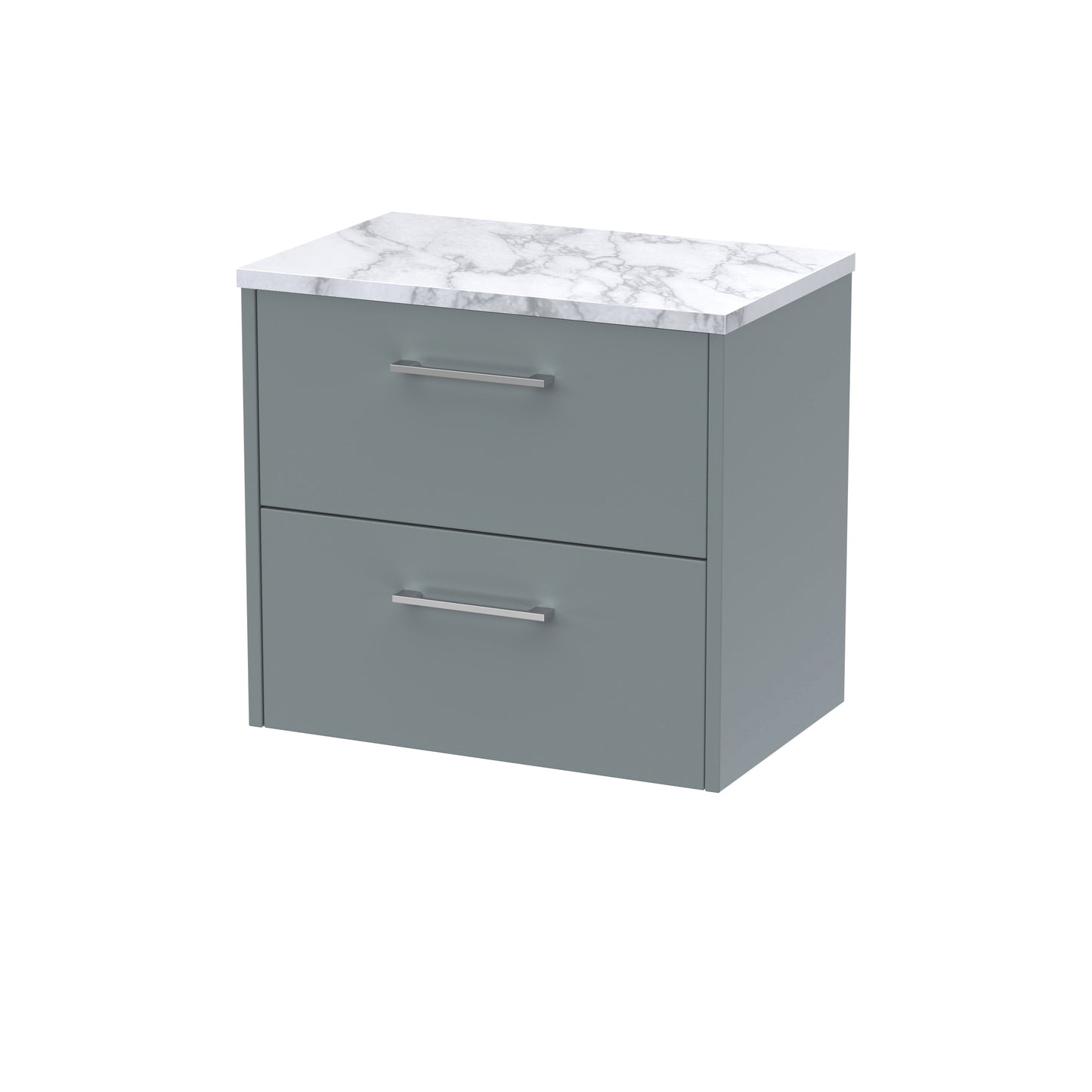 Hudson Reed Juno 600mm Wall Hung 2-Drawer Vanity Unit With Laminate Worktop