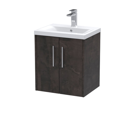 Hudson Reed Juno 510mm Wall Hung 2 Door Vanity Unit Including Basin