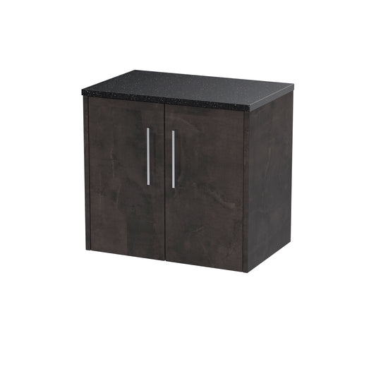 Hudson Reed Juno 600mm Wall Hung 2 Door Vanity Unit With Laminate Worktop