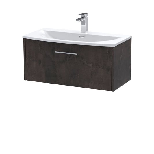 Hudson Reed Juno 800mm Wall Hung 1 Drawer Vanity Unit Including Basin