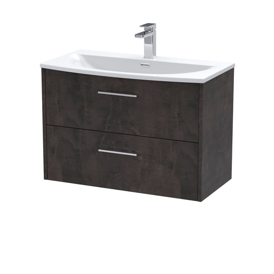 Hudson Reed Juno 800mm Wall Hung 2 Drawer Vanity Unit With Basin
