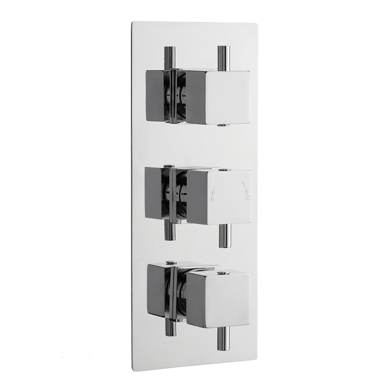 Square Showers Triple Thermostatic Shower Valve With Diverter