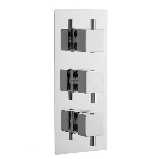 Square Showers Triple Thermostatic Shower Valve With Diverter