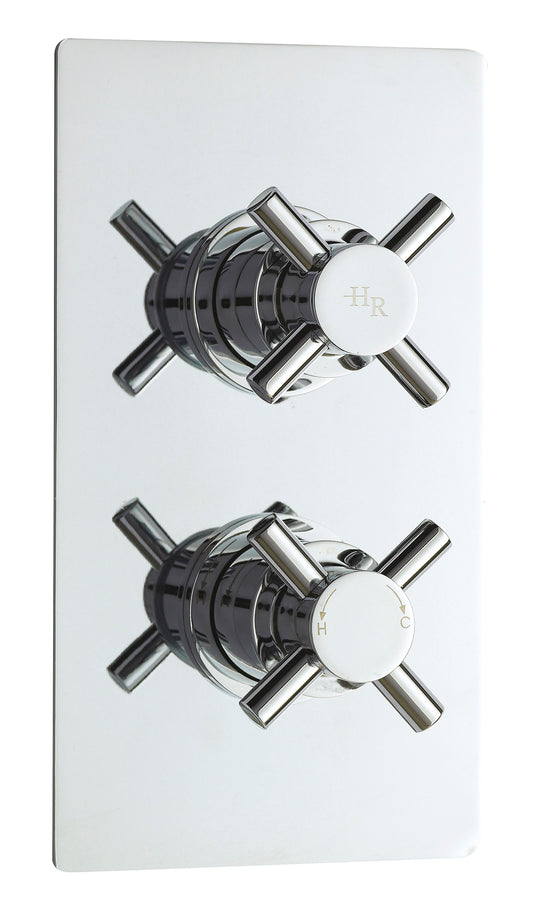 Tec Crosshead Twin Thermostatic Shower Valve
