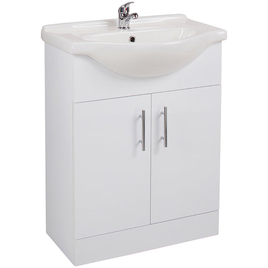 Arley KASS 650mm White 2 Door Vanity Unit With Basin