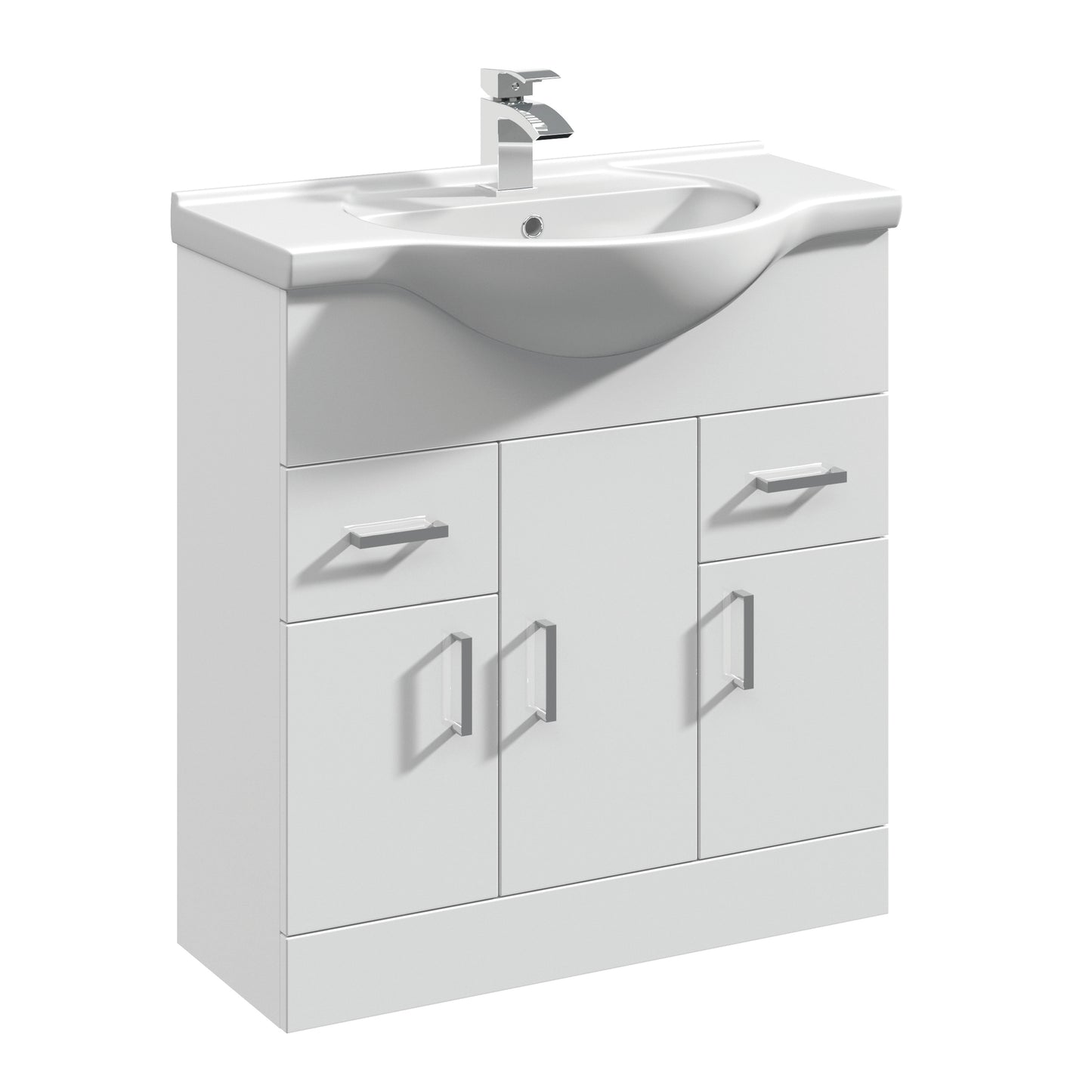 Kass 750mm 3 Door Floor Standing With Basin